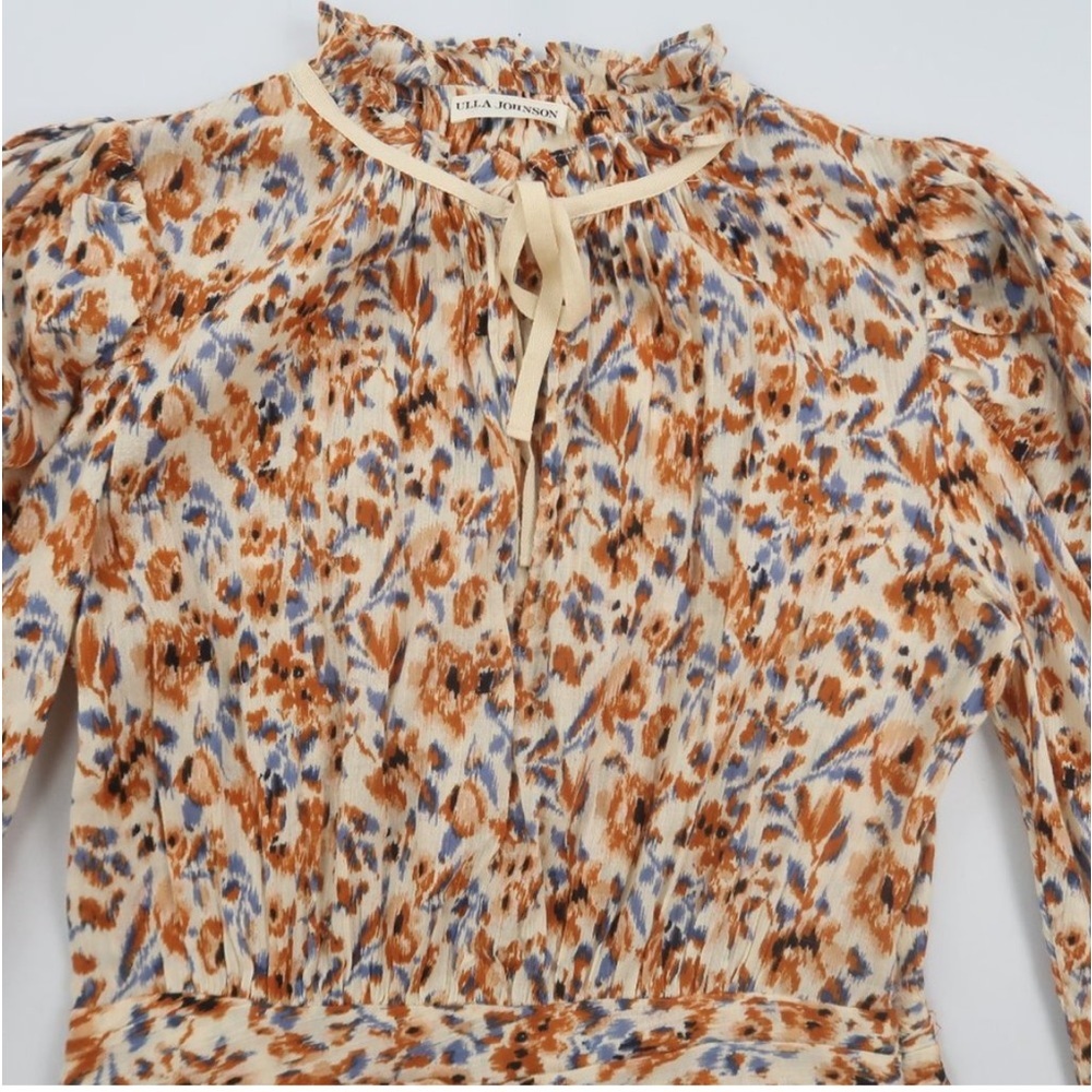 ULLA JOHNSON Marielle Floral Mini Dress Size 8 - Picture 5 of 6